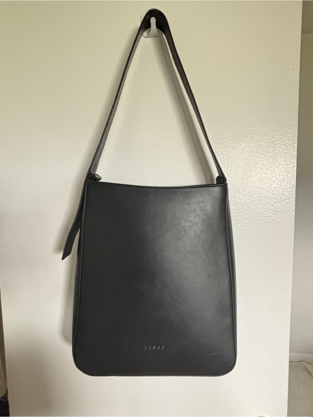 Black Leather Shoulder Bag